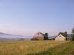 Dawn Mist and Barns