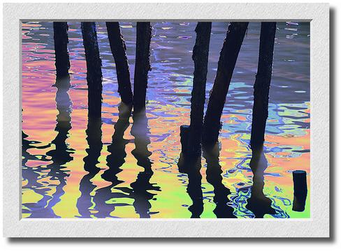 Rocky Neck Pilings, Solarized